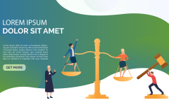 Judgement service presentation illustration